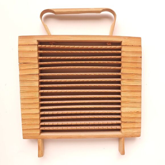 Bamboo Ginger Grater Vintage 5.5” x 6.5” Rustic Decor Farmhouse Garlic Zest - Picture 2 of 11